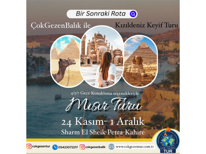 Çok Gezen Balık ile Kızıldeniz Özel Keyif Turu (Çok Gezen Tur Özel)